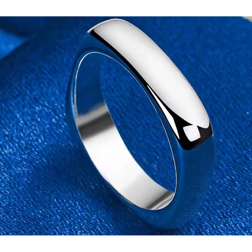 NEW Square 925 Sterling Silver‎ Ring Statement Band Minimalist Jewelry, Size 7